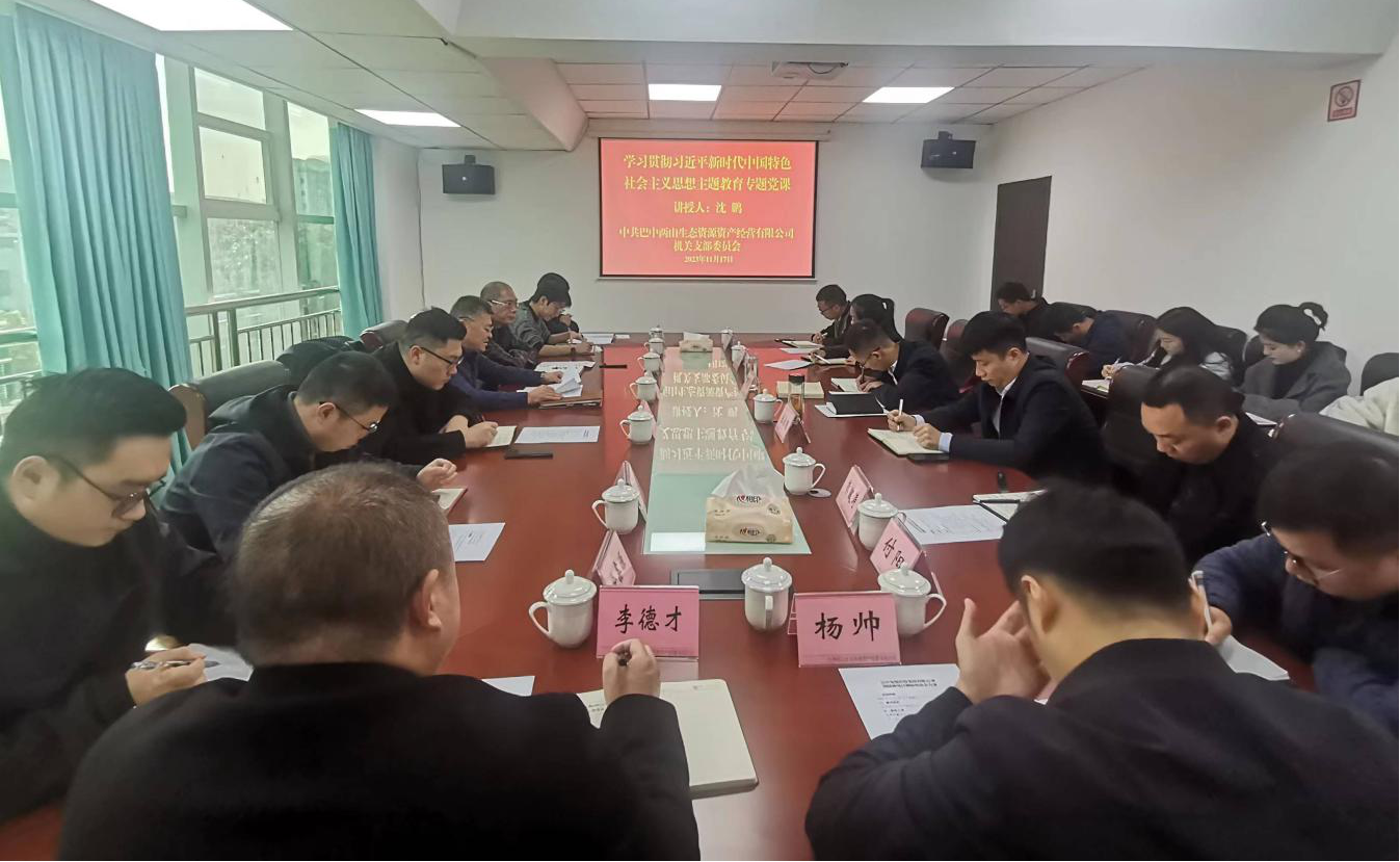 集團(tuán)公司黨委副書記、總經(jīng)理沈鵬到巴中兩山公司講授主題教育專題黨課